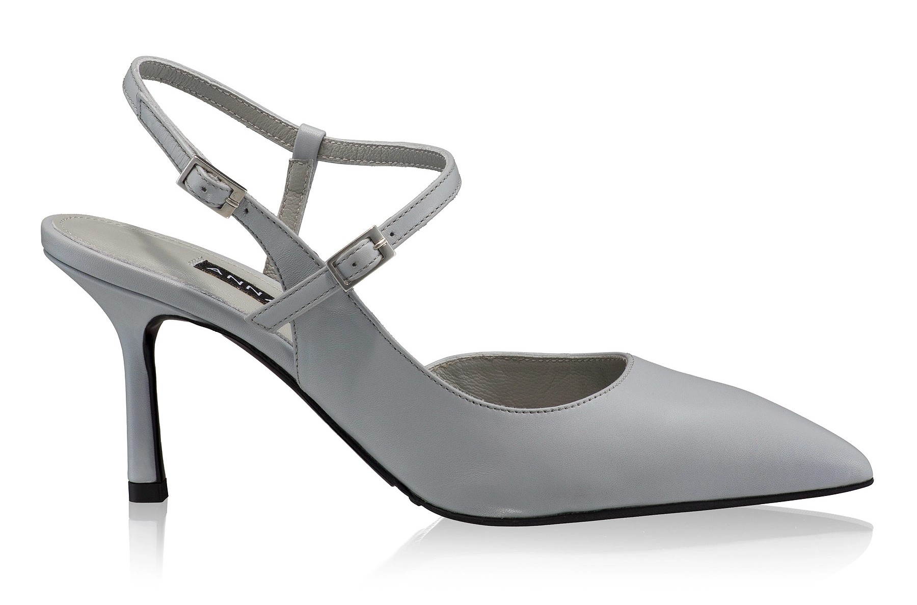 Mid-heel Slingback Pumps 8460 Vitello Gray