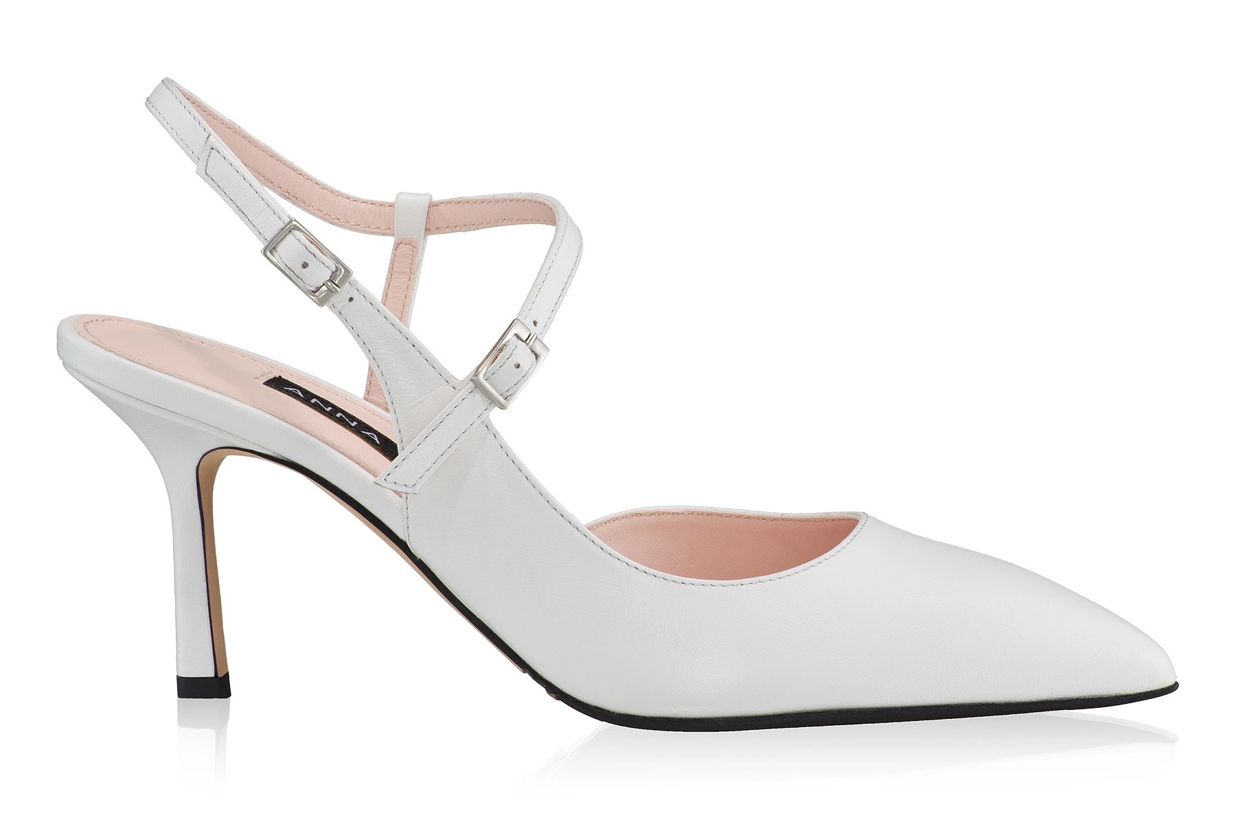 Mid-heel Slingback Pumps 8460 Vitello White