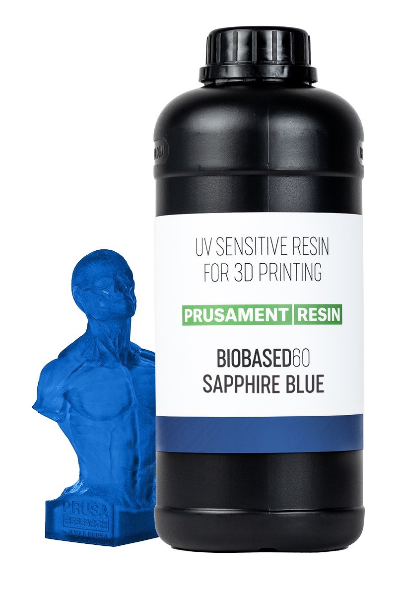 Prusament Resin BioBased60 Sapphire Blue 1kg