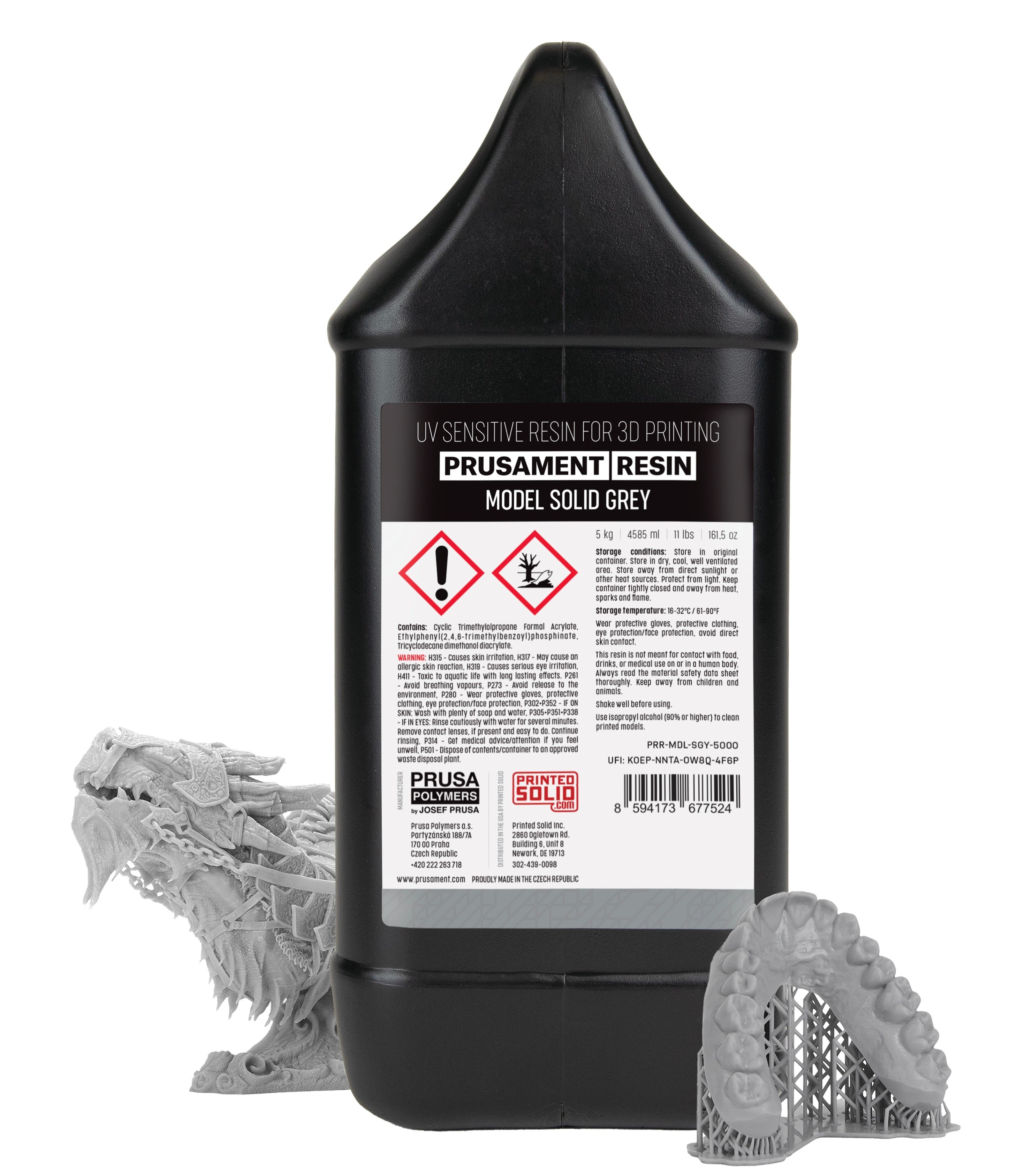 Prusament Resin Model Solid Grey 5kg