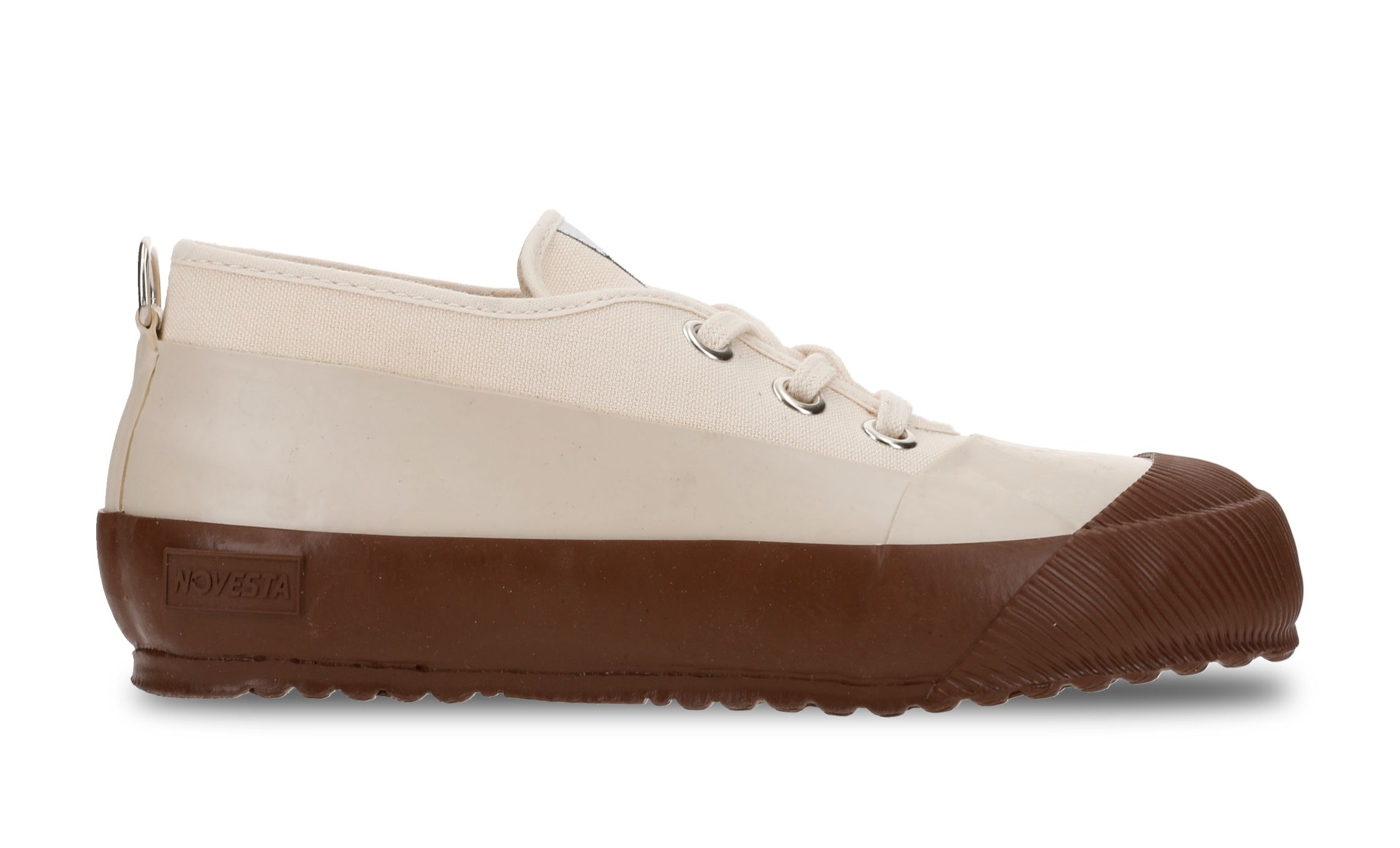 Rubber Sneaker Low ecru/brown