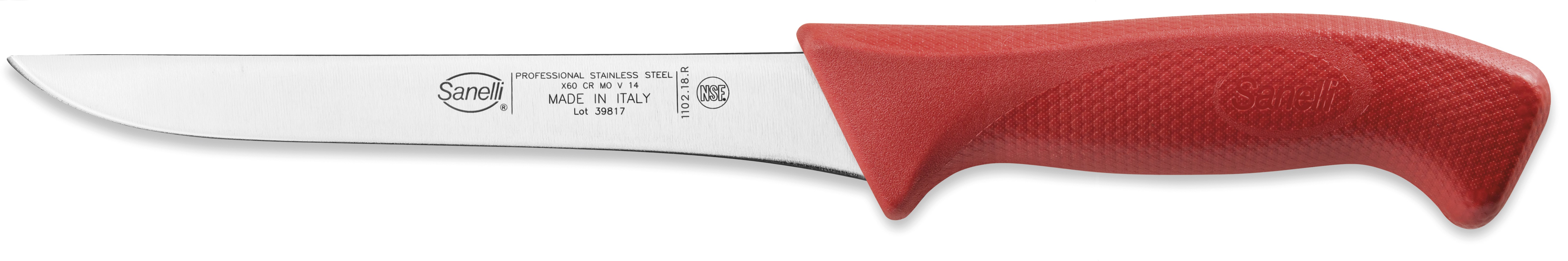 Sanelli Coltello Disosso Cm.18 Rosso