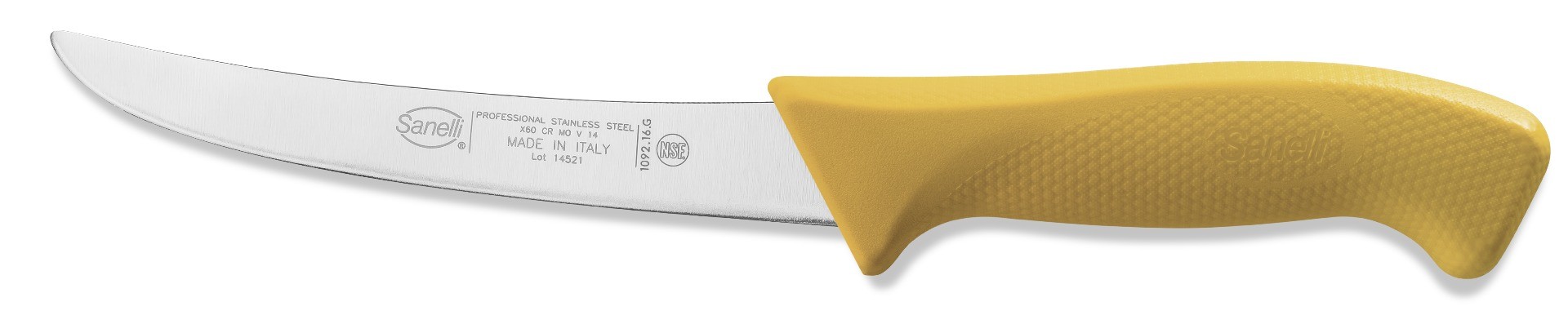 Sanelli Coltello Disosso Curvo Cm.16 Giallo