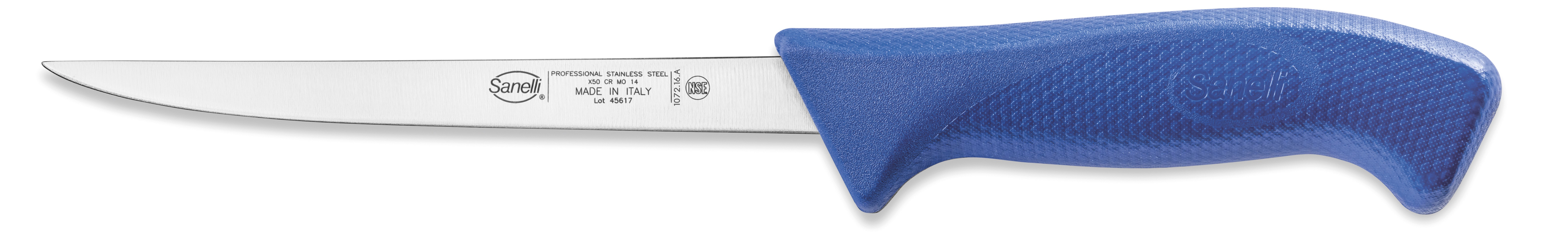 Sanelli Coltello Filettare Pesce Cm.16 Azzurro