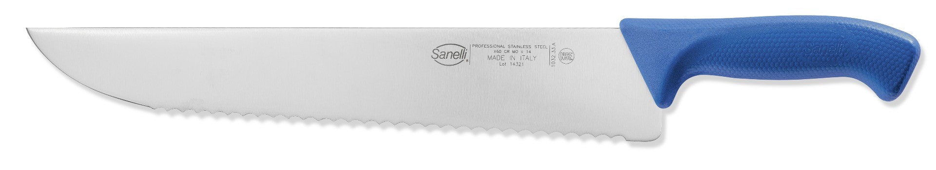 Sanelli Coltello Francese Seghettato Cm.33 Azzurro