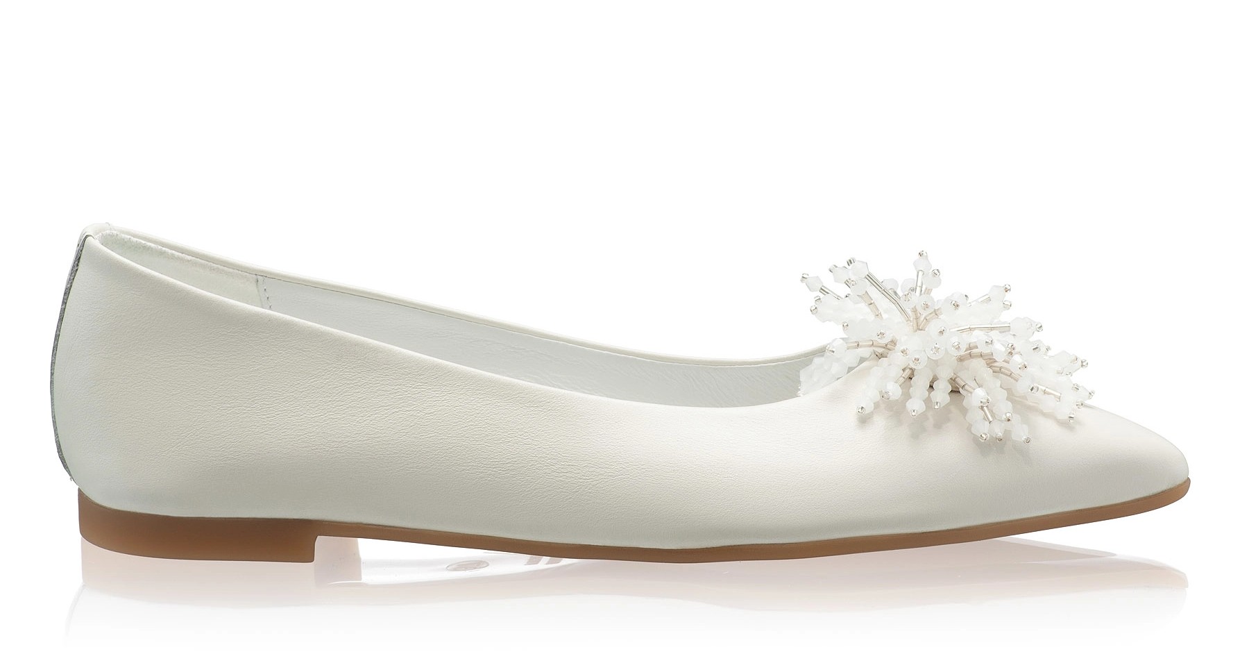 Women Ballerina Flats 8362 Vitello White