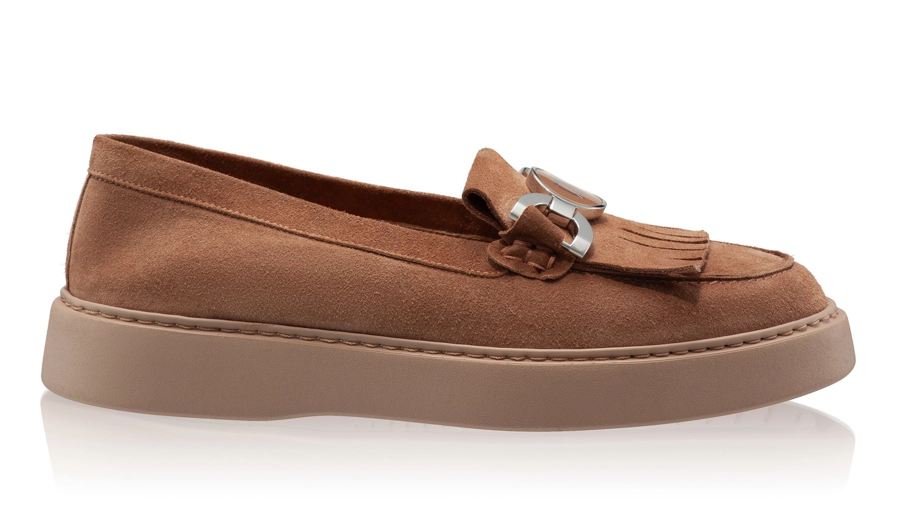 Women Casual Genuine Leather Loafers  8137 Crosta Brown