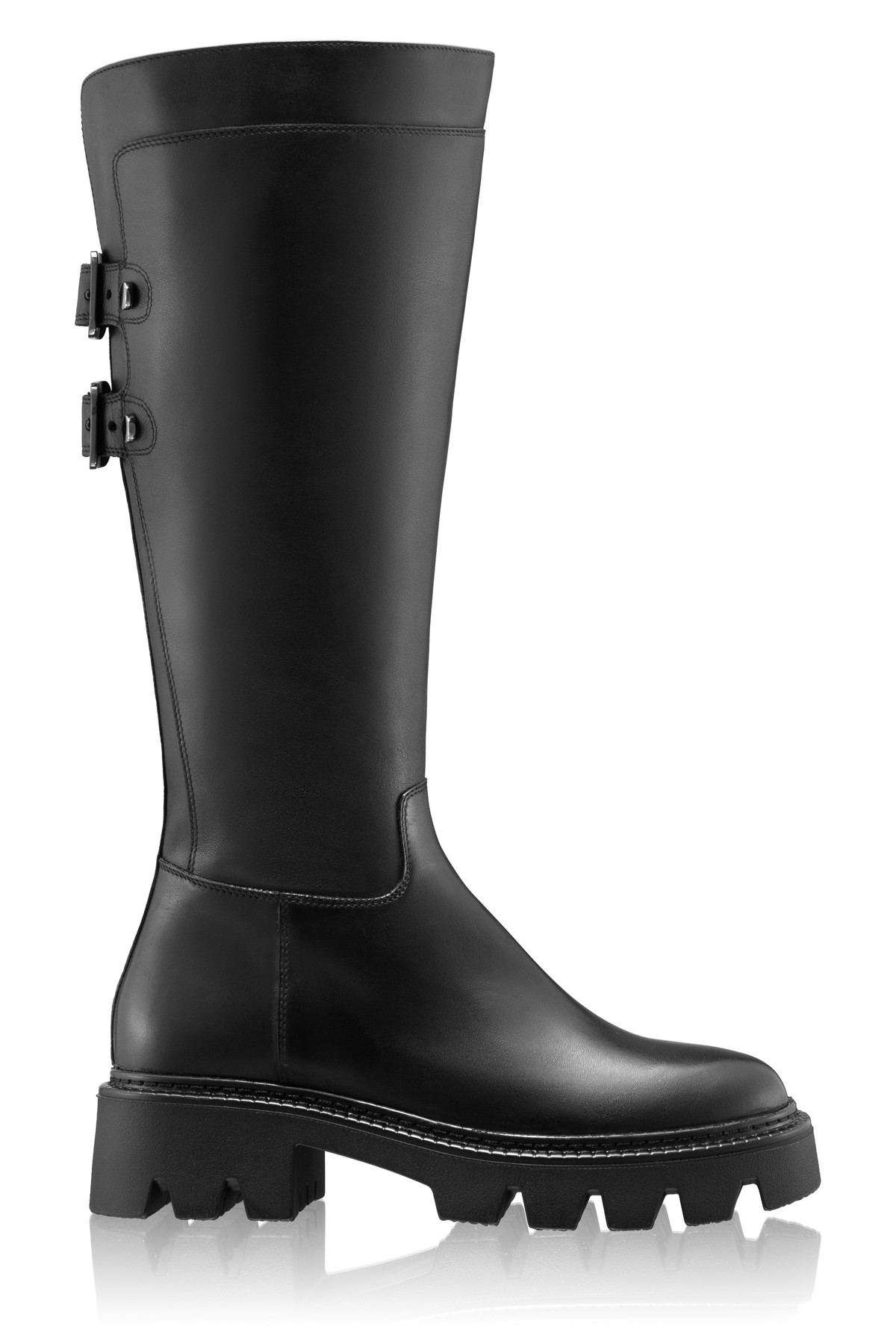 Women Leather Boots 8156 Vitello Black