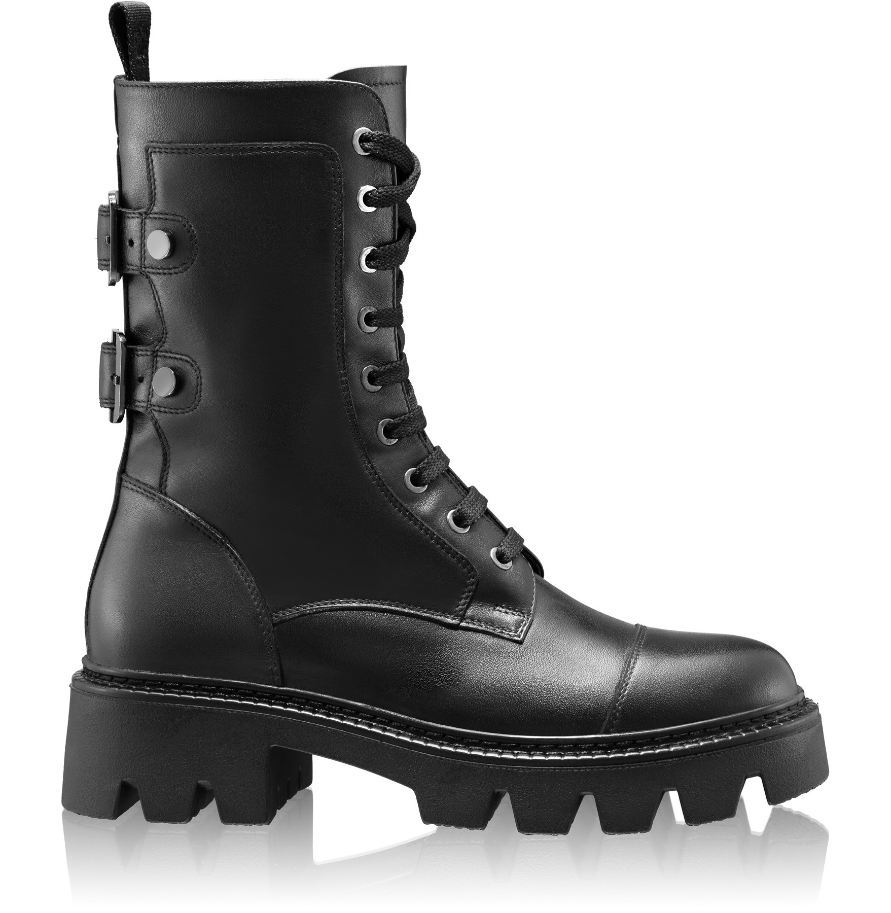 Women Leather Boots 8159 Vitello Black
