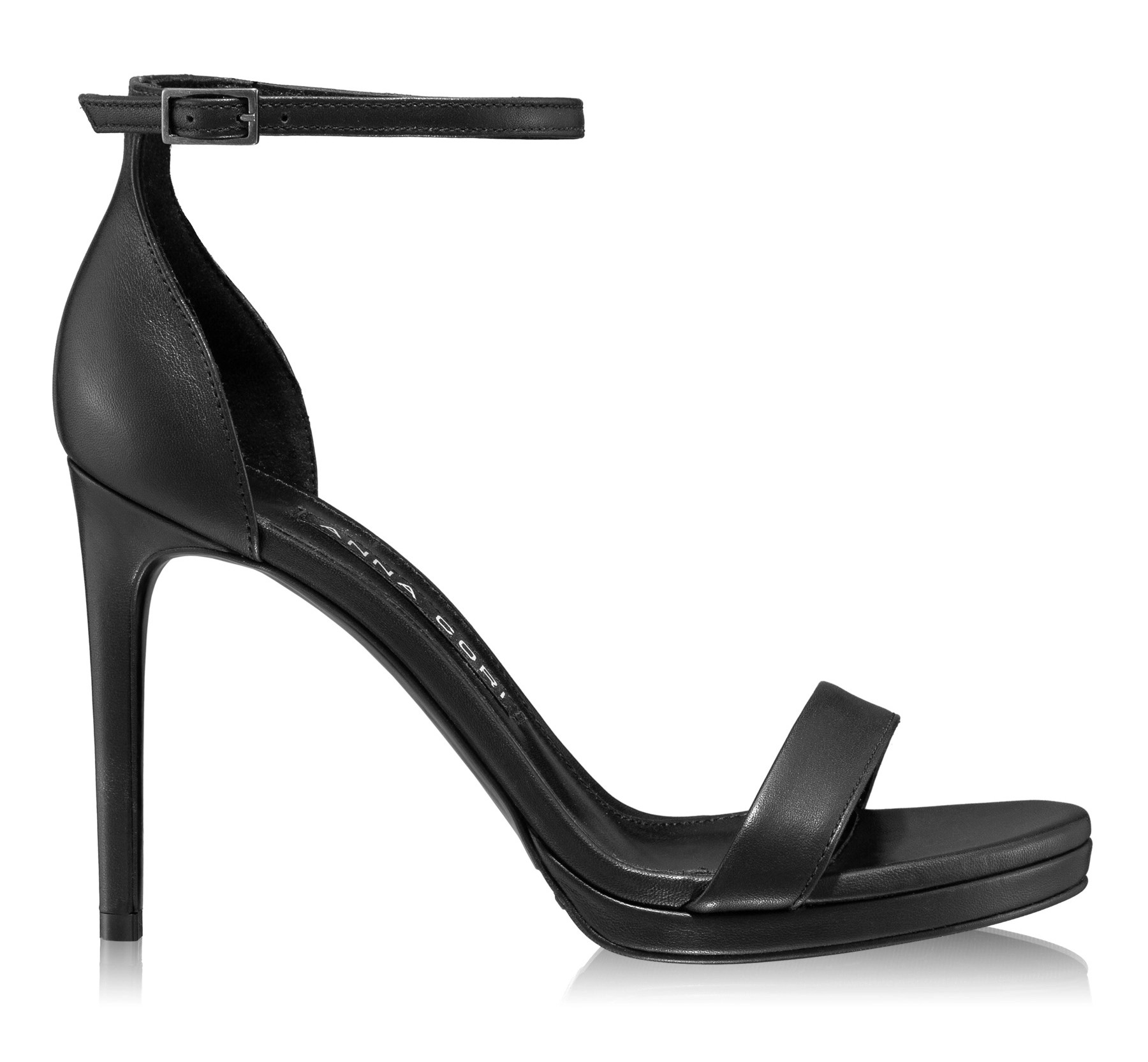 Women Leather HighHeel Sandals 7817 Vitello Negru