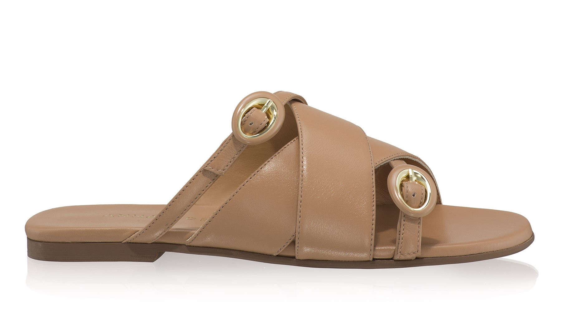 Women Leather Mules 8347 Vitello Cappuccino