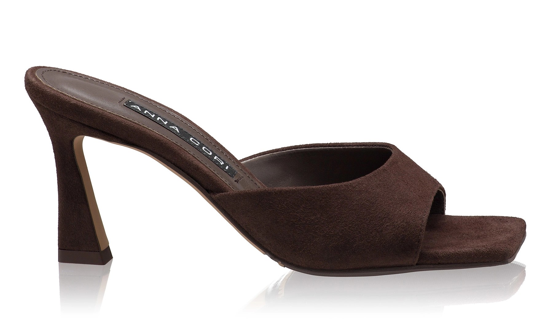 Women Leather Mules 8504 Camoscio T.Moro