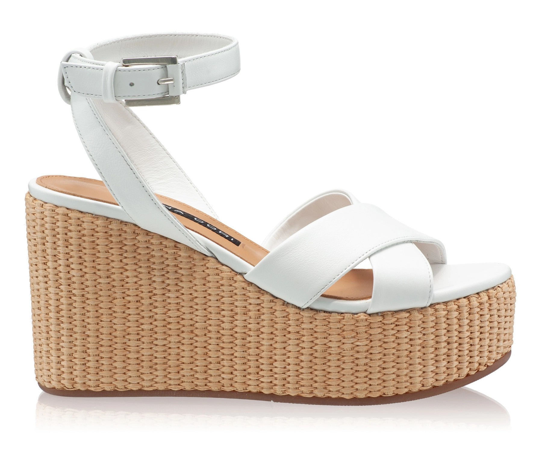 Women Leather Sandals 8089 Vitello White