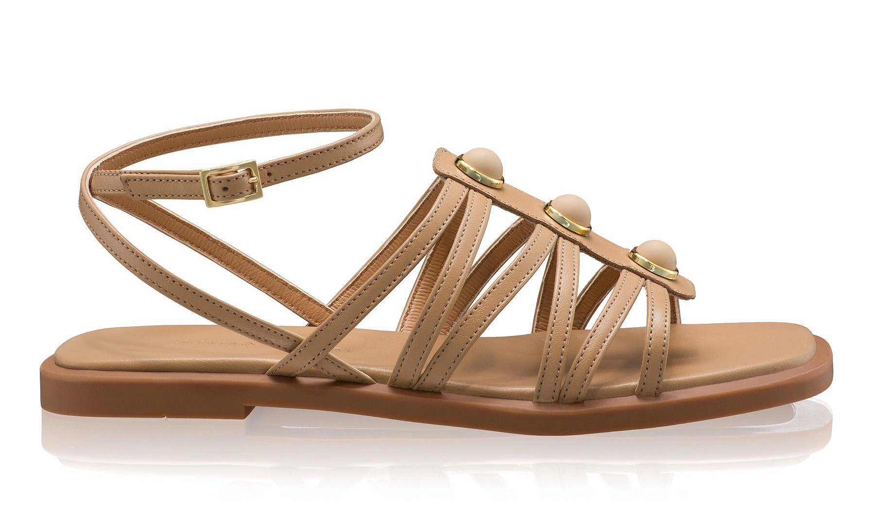 Women Leather Sandals 8365 Vitello Cappuccino