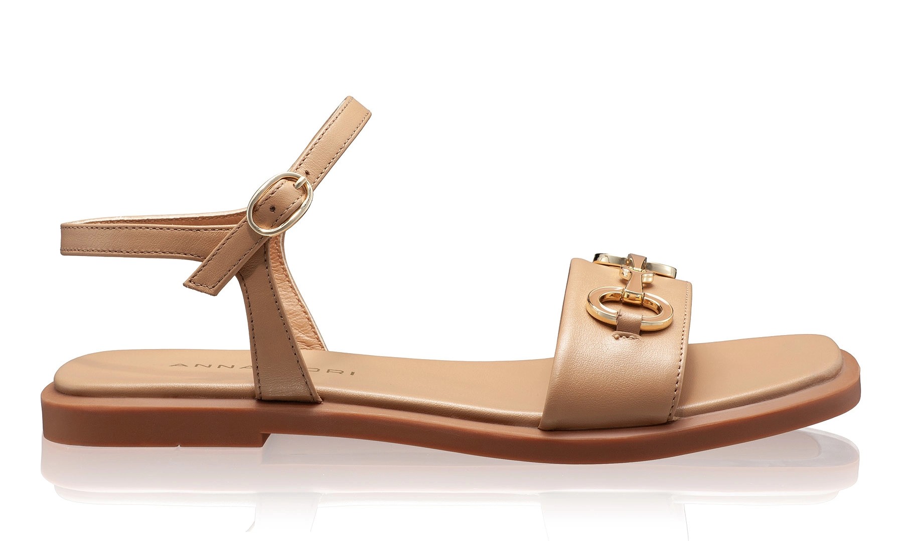 Women Leather Sandals 8454 Vitello Cappuccino