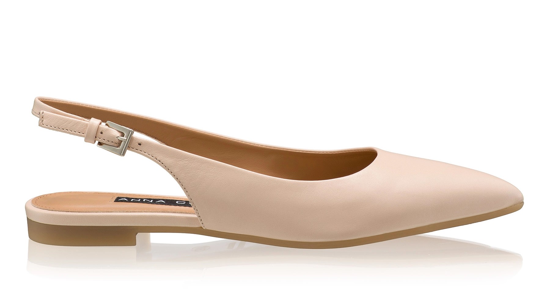 Women Suede Ballerina Flats 8027 Vitello Nude