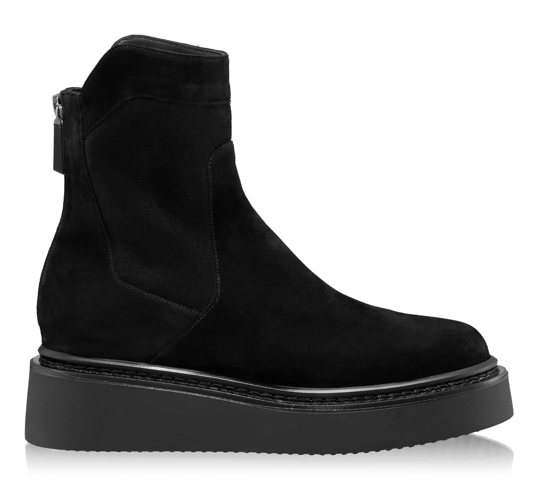 Women Suede Leather Boots 7936 Camoscio Black