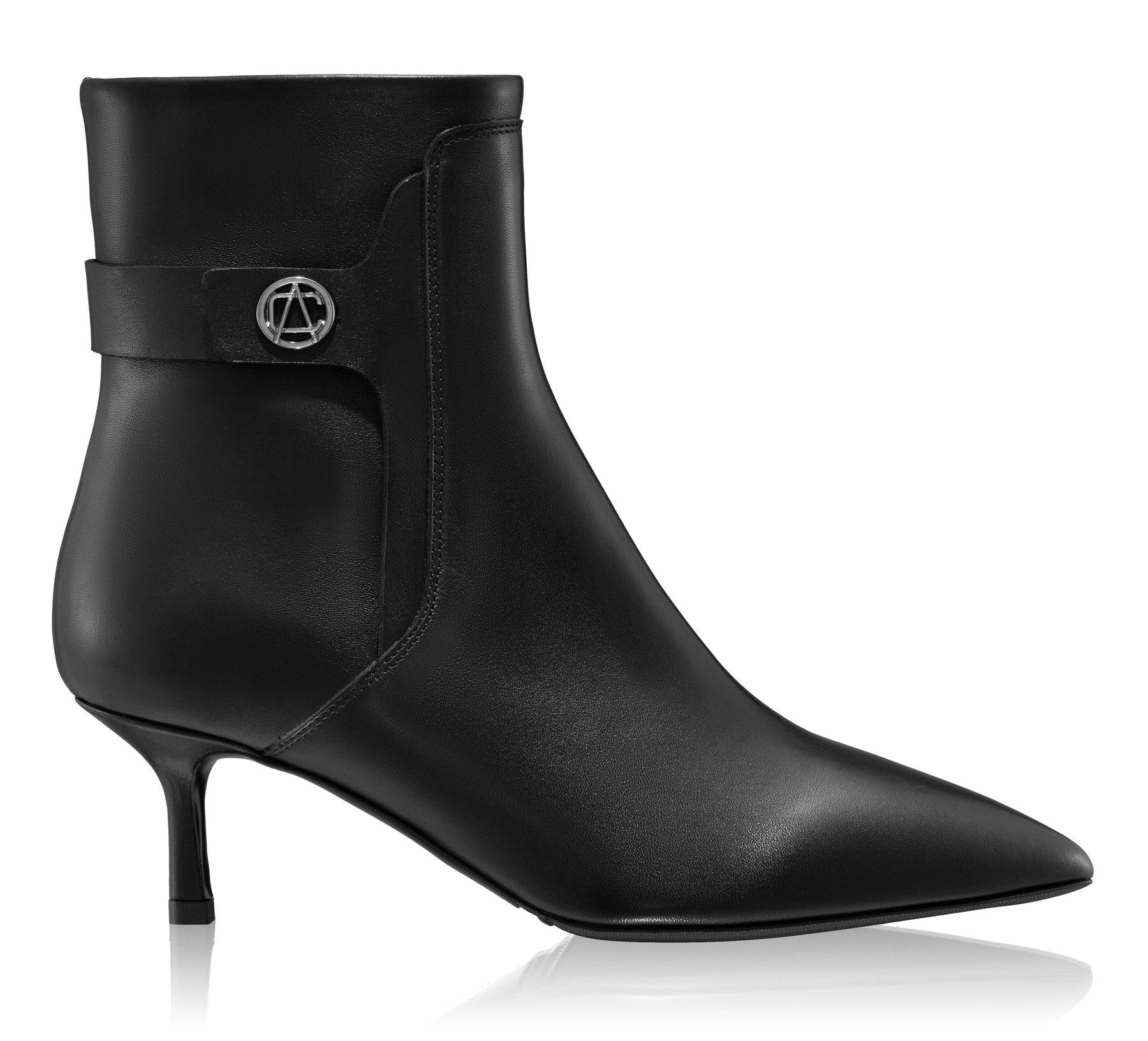 Women's genuine leather ankle boots 8194 Vitello Black