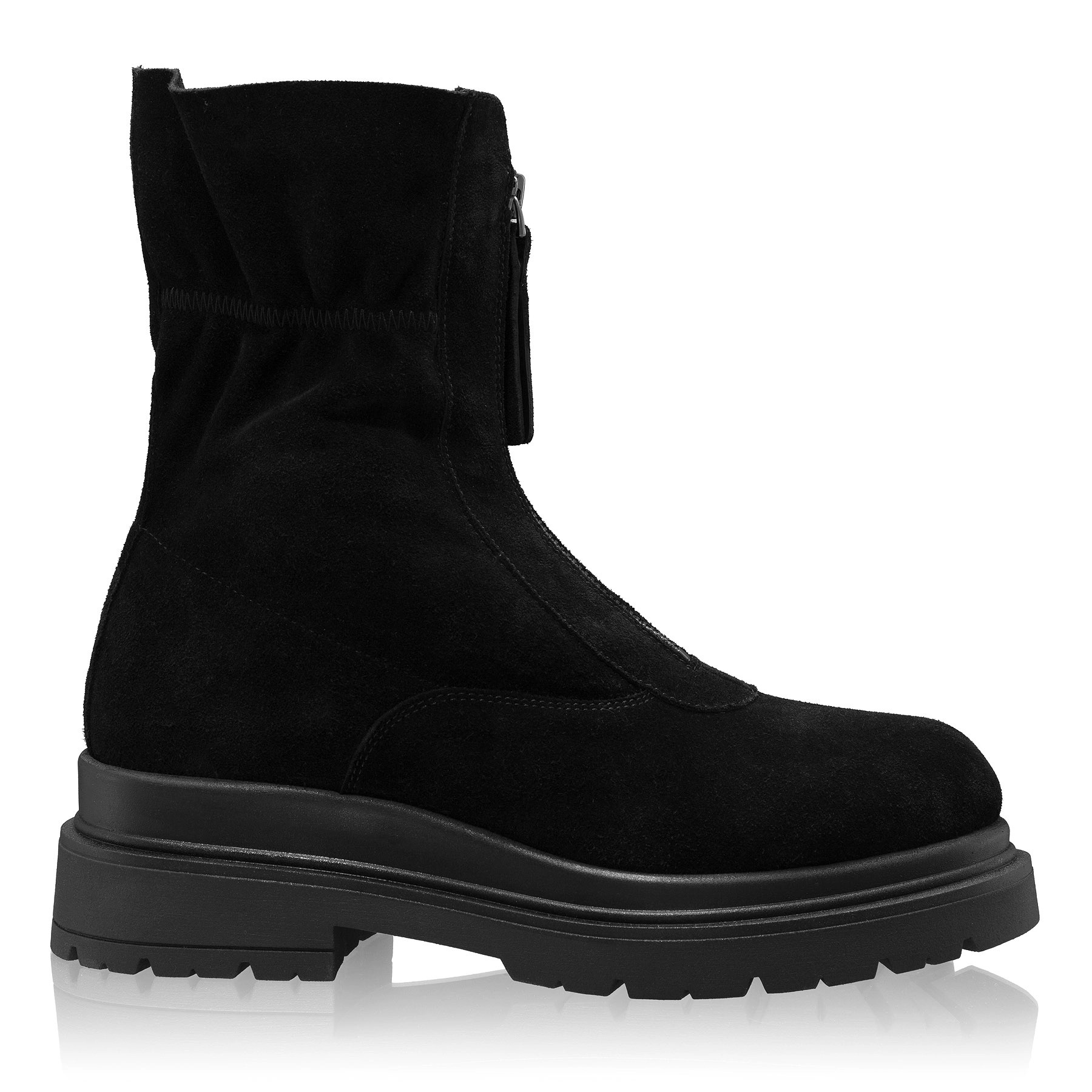 Women's leather ankle-boots 8257 Crosta Black
